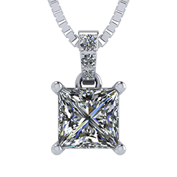 Heart & Pear Dancing Stone Necklace